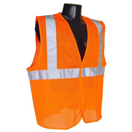 Vest, Class 2 ANSI certified, Hi-Vis orange mesh, 2